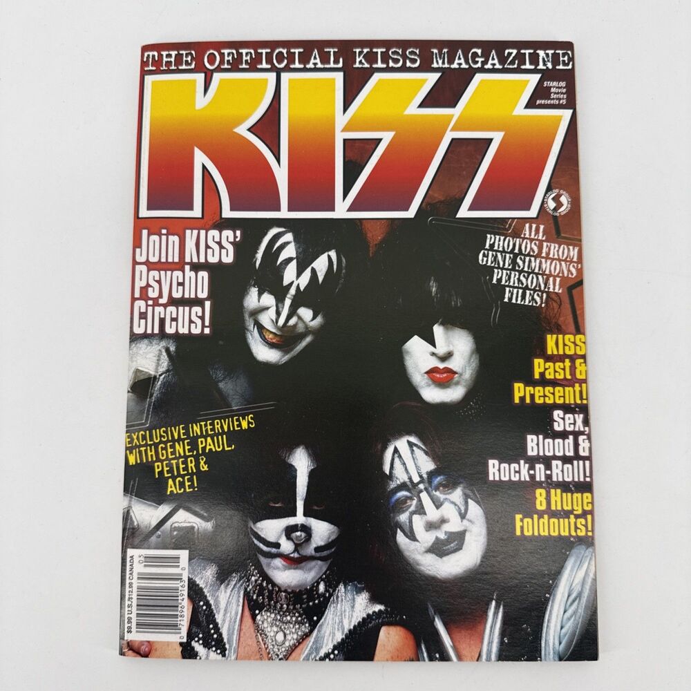 KISS Official Kiss Magazine Starlog Psycho Circus w/ Foldout Posters